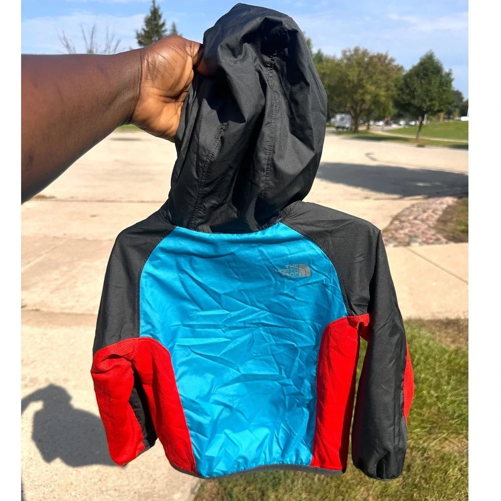 The North Face Kids Reversible Hooded Windbreaker Fleece Lined Jacket Size 3T